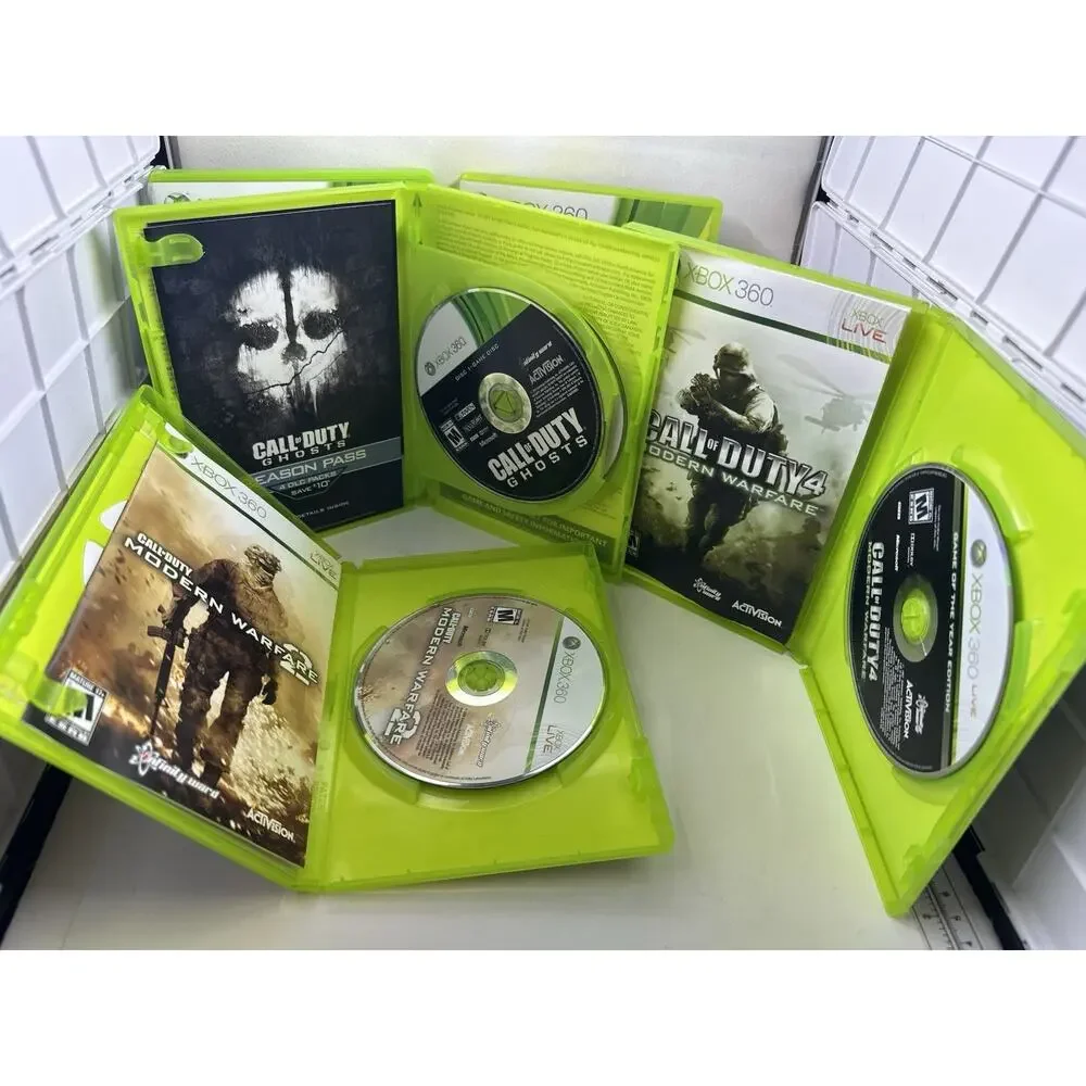 Xbox 360 Call of Duty Modern Warfare 1 2 3 Bundle Lot 8 Games Retro Vintage Game